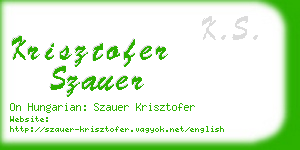 krisztofer szauer business card